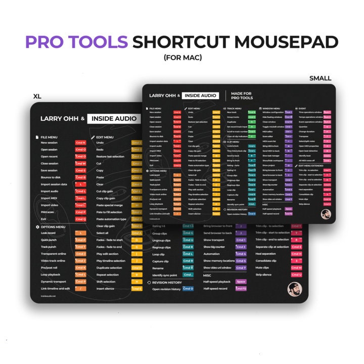 Shortcut Mousepad gemaakt voor Pro Tools | Etsy