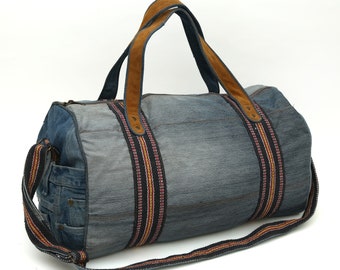 denim weekender bag