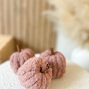 Pack of 3 Rust Borg Fabric Pumpkins