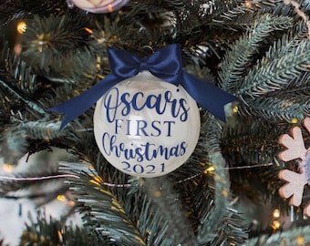 Personalised Baby First Christmas Bauble, Personalised Christmas Baubles, Custom Baubles, Decorative Christmas Baubles