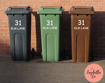 Personalized Wheelie Bin Stickers: Self-Adhesive Vinyl Decals