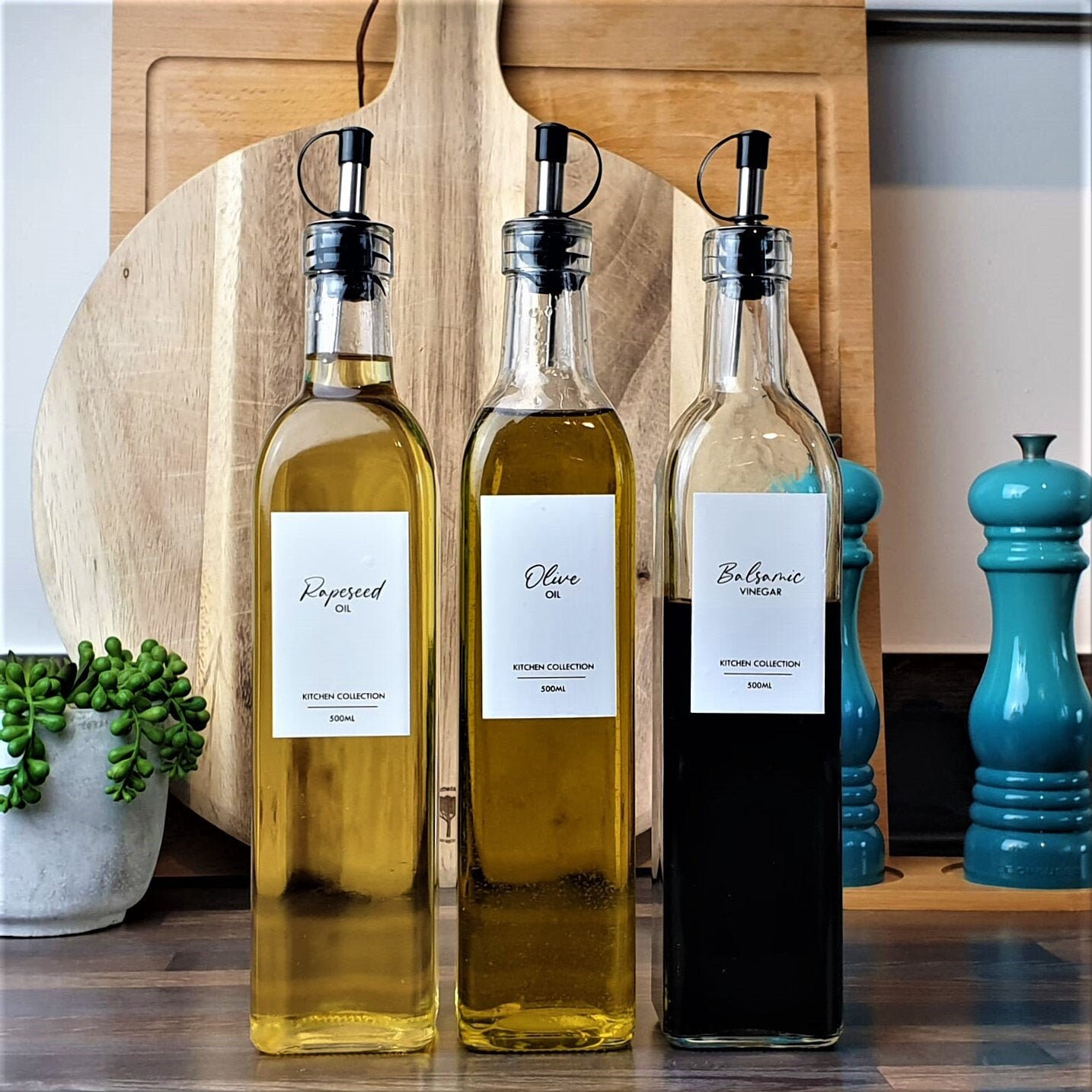 Personalised Oil and Vinegar bottles with White Label Oil Etsy