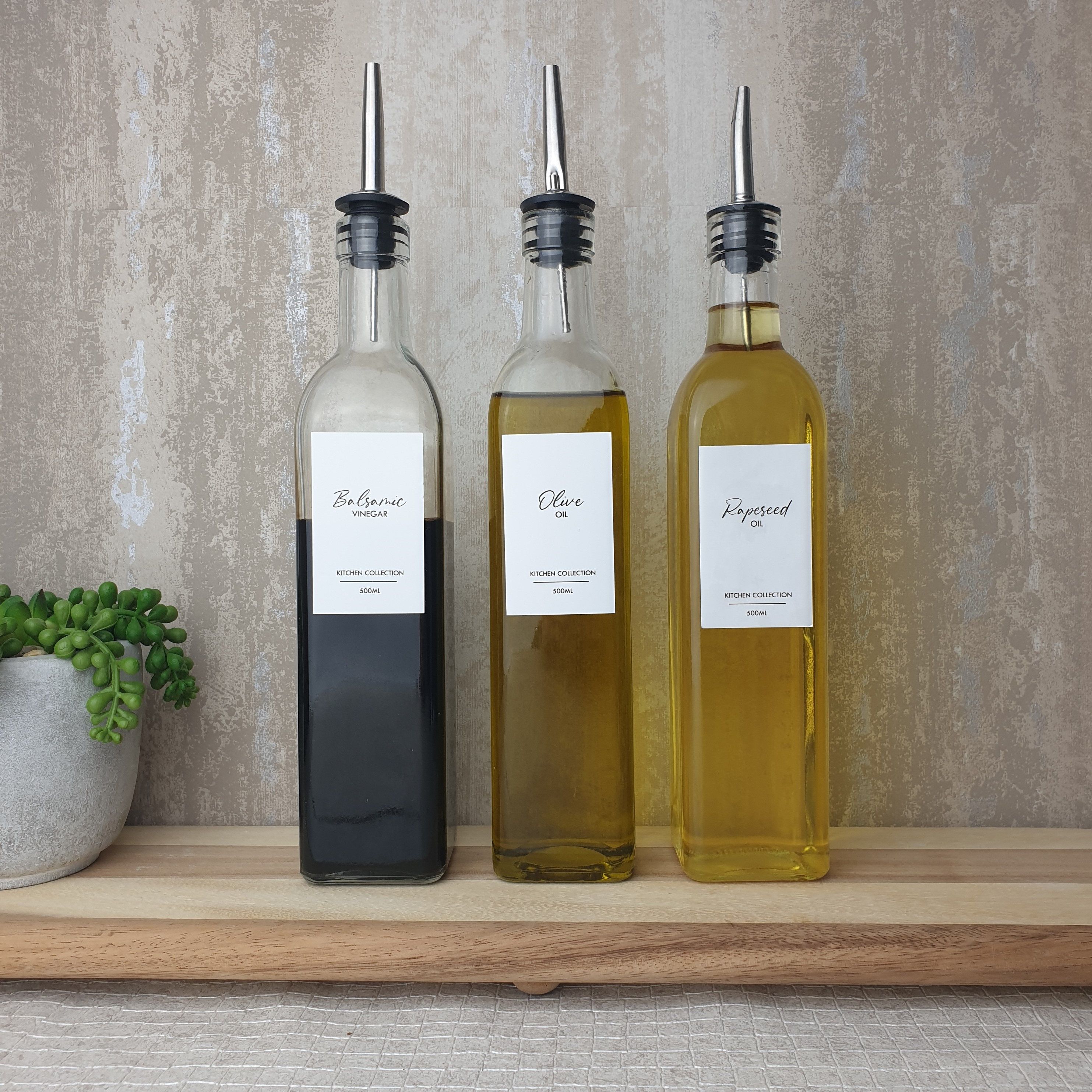 500ml Personalised Oil and Vinegar Bottles With White Label Etsy UK