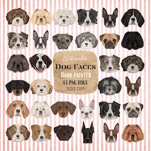 Hand painted Dog Breeds. Png Dog bundle. Dog sublimation design. Animal portrait clipart. Watercolor dog png. Peeking Dog. Memorial Dog Gift