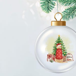 Customizable Christmas Labrador Clipart Set | Name-Ready PNG Elements (28 Items) image 7