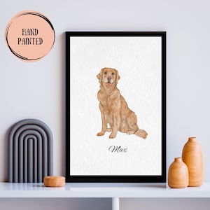 Retrato de mascota pintado a mano. Imagen de mascota en acuarela. Boceto dibujado a mano a partir de una foto. Regalo conmemorativo para mascota. Pintura de retrato de perro personalizada. Recuerdo