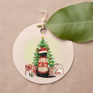 Customizable Christmas Labrador Clipart Set | Name-Ready PNG Elements (28 Items) image 5
