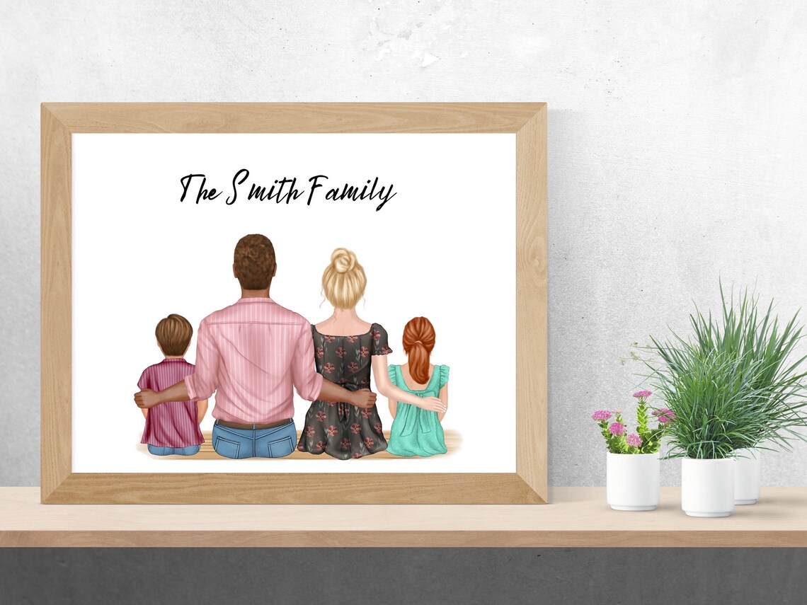 Customizable Family Clipart. Family Portrait Design. Portrait Creator ...