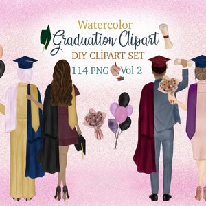 Imágenes prediseñadas de graduados. Gráfico de hombre y chica graduándose. Collage de imágenes prediseñadas de último año. Imágenes prediseñadas de graduación de estudiantes. Imágenes prediseñadas de chica musulmana. Imágenes prediseñadas de pareja de graduados