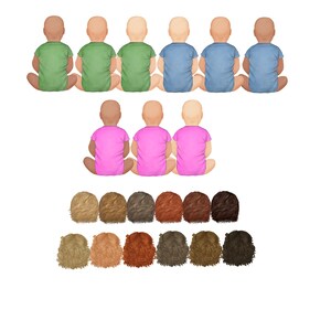 Customizable Family Clipart. Watercolor Family Members. Kids and Parents DIY clipart. Summer Family Portarit. Sitting People Graphics. image 6