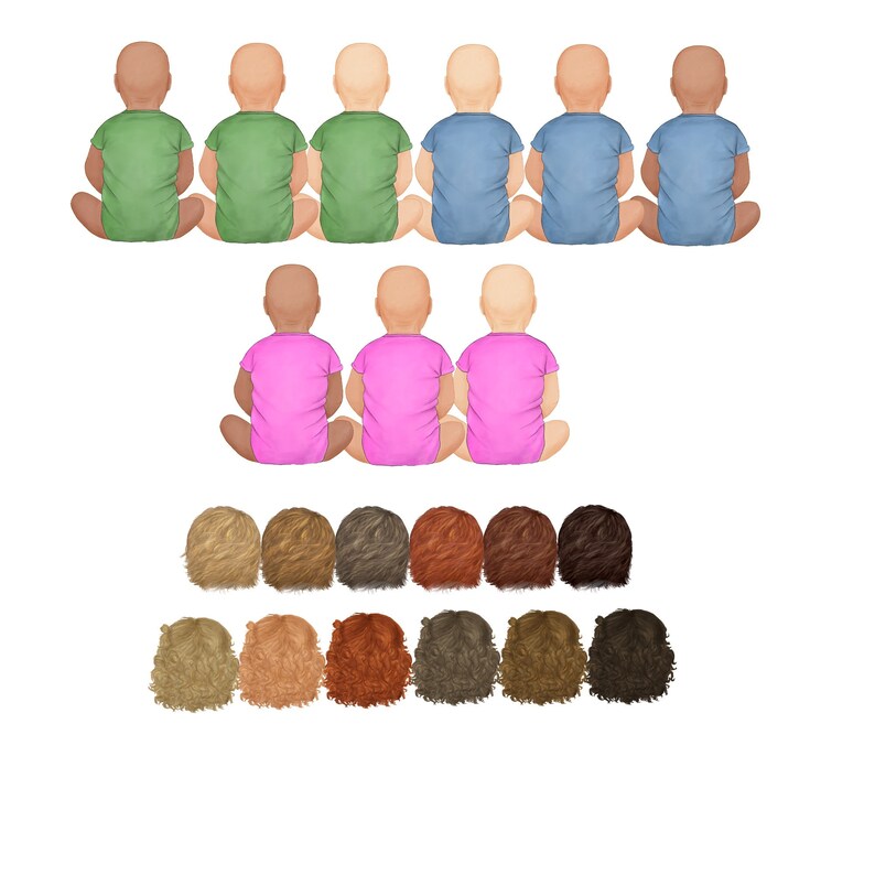 Customizable Family Clipart. Watercolor Family Members. Kids and Parents DIY clipart. Summer Family Portarit. Sitting People Graphics. image 6