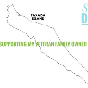 TAXADA ISLAND + surrounding islands map outline SVG only file - instant download