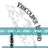 Vancouver Island Map Outline SVG Only File - Instant Download - Etsy