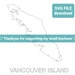 Vancouver Island Map Outline SVG Only File - Instant Download - Etsy