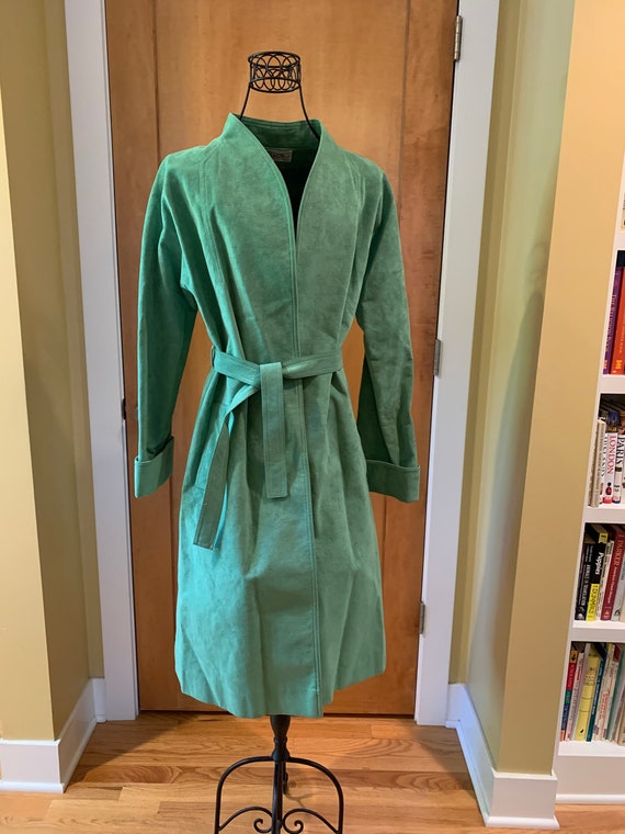 Vintage Ultra Seude Spring Green Coat