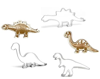 Edelstahl 3er Set Dinosaurier jeweils ca. 6x11cm