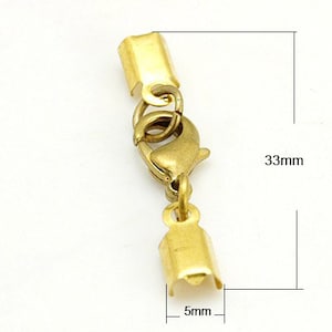 Squeeze clasp for straps up to 4.5 mm carabiner silver/gold colored 1/10 pieces 4 mm image 9