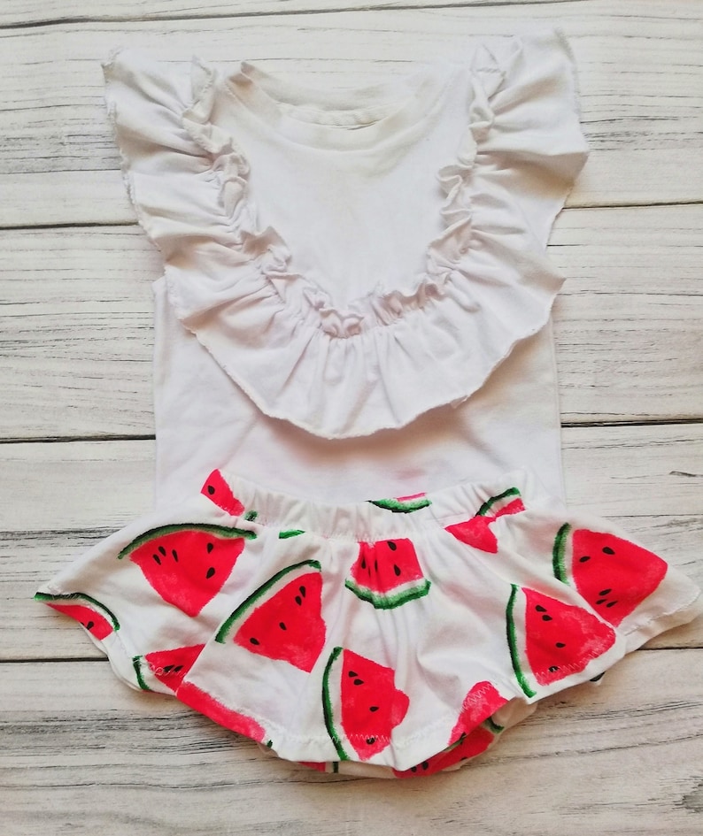 Bloomers shirt with panties watermelon print sizes 62-6 years
