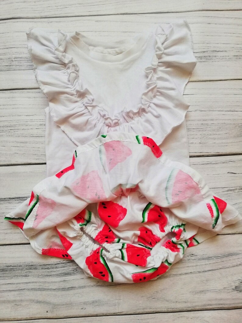 Bloomers shirt with panties watermelon print sizes 62-6 years