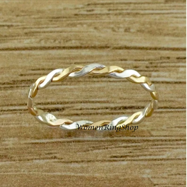 925 Silver Ring Statement Ring Silver Ring Dainty Ring Twisted Band Ring Thumb Ring Promise Ring Plain Silver Ring Handmade Ring