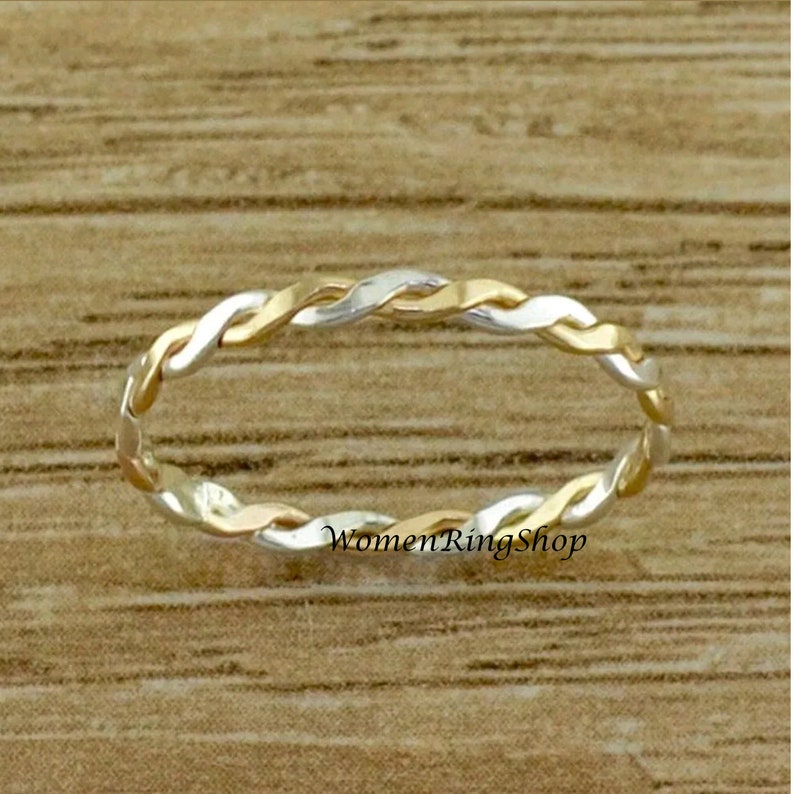 925 Silver Ring Statement Ring Silver Ring Dainty Ring Twisted Band Ring Thumb Ring Promise Ring Plain Silver Ring Handmade Ring