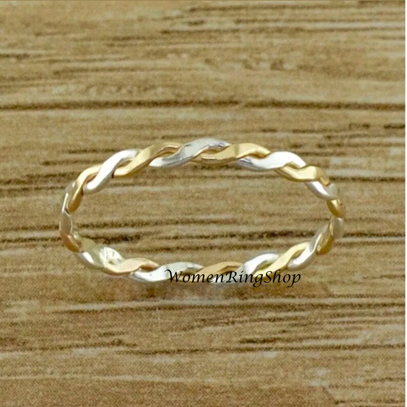 925 Silver Ring Statement Ring Silver Ring Dainty Ring Twisted Band Ring Thumb Ring Promise Ring Plain Silver Ring Handmade Ring