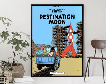 Tintin wall art | Etsy Posters & Wall Scrolls Tintin