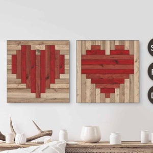 Heart Barn Quilt Cut File , Valentine’s Day , Wooden Wall Art , Home Decor , Svg - Dxf - Dwg Instant Download