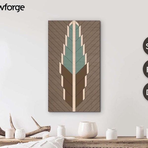Feather , Barn Quilt , Home Decor , Laser Cut File , Instant Download , Svg Dxf Dwg Format