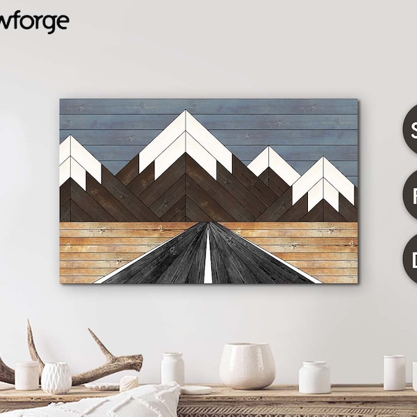 Mountain, Barn Quilt Svg , Cut File , Wooden Wall Art  , Home Decor , Svg - Dxf - Dwg Instant Download