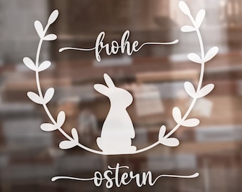 Türkranz Aufkleber Ostern | Schaufenster Deko| vier versch. Designs | Osterhase Ostereier Frohe Ostern