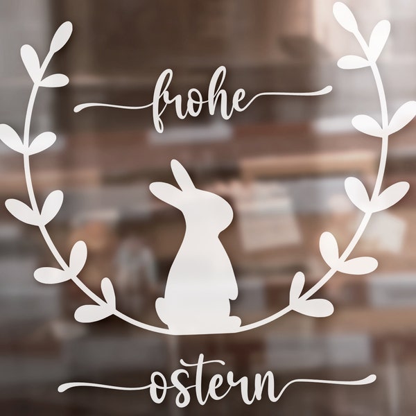 Türkranz Aufkleber Ostern | Schaufenster Deko| vier versch. Designs | Osterhase Ostereier Frohe Ostern