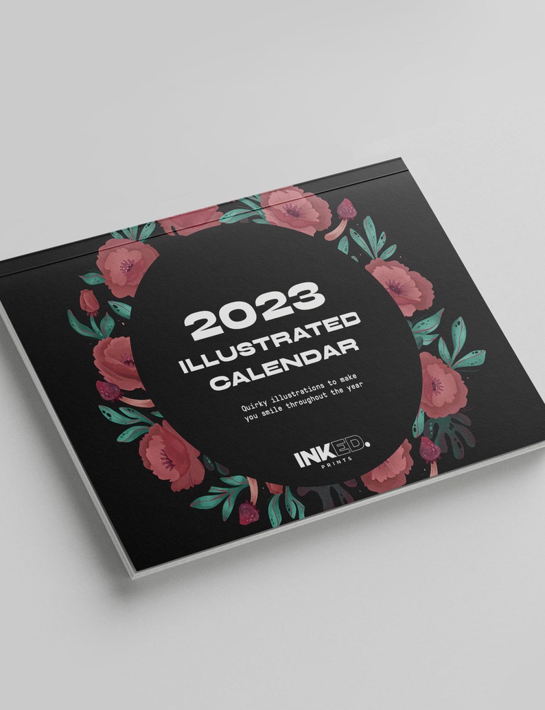 Illustrated Cute Wall Calendar 2023 Christmas Gift Idea Etsy