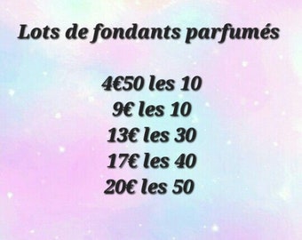 Lot de 10,20,30,40 ou 50 fondants parfumés pour brûle parfum formes aléatoires