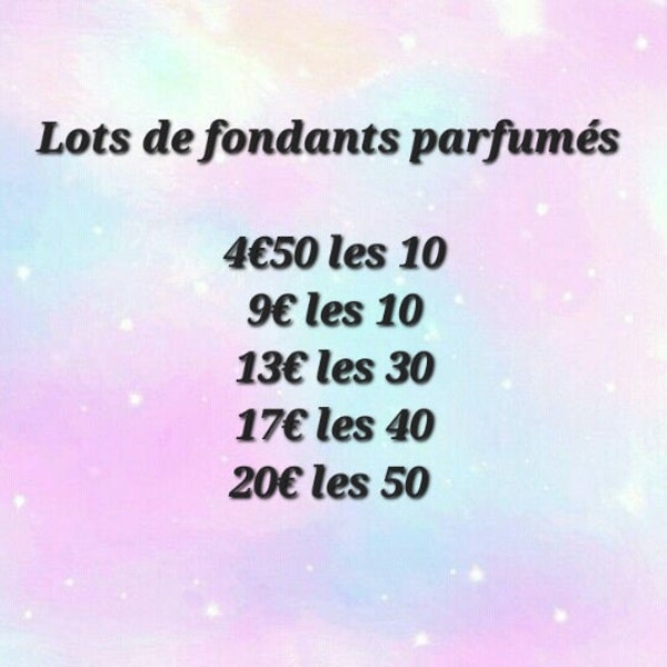 Lot de 10,20,30,40 ou 50 fondants parfumés pour brûle parfum formes aléatoires