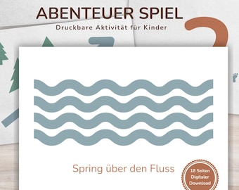 Bewegungsspiel Kinder | Motorik Spiel | Bewegungsparcours Kinder | Druckbare Aktivität | Montessori inspiriert | Sofort Download