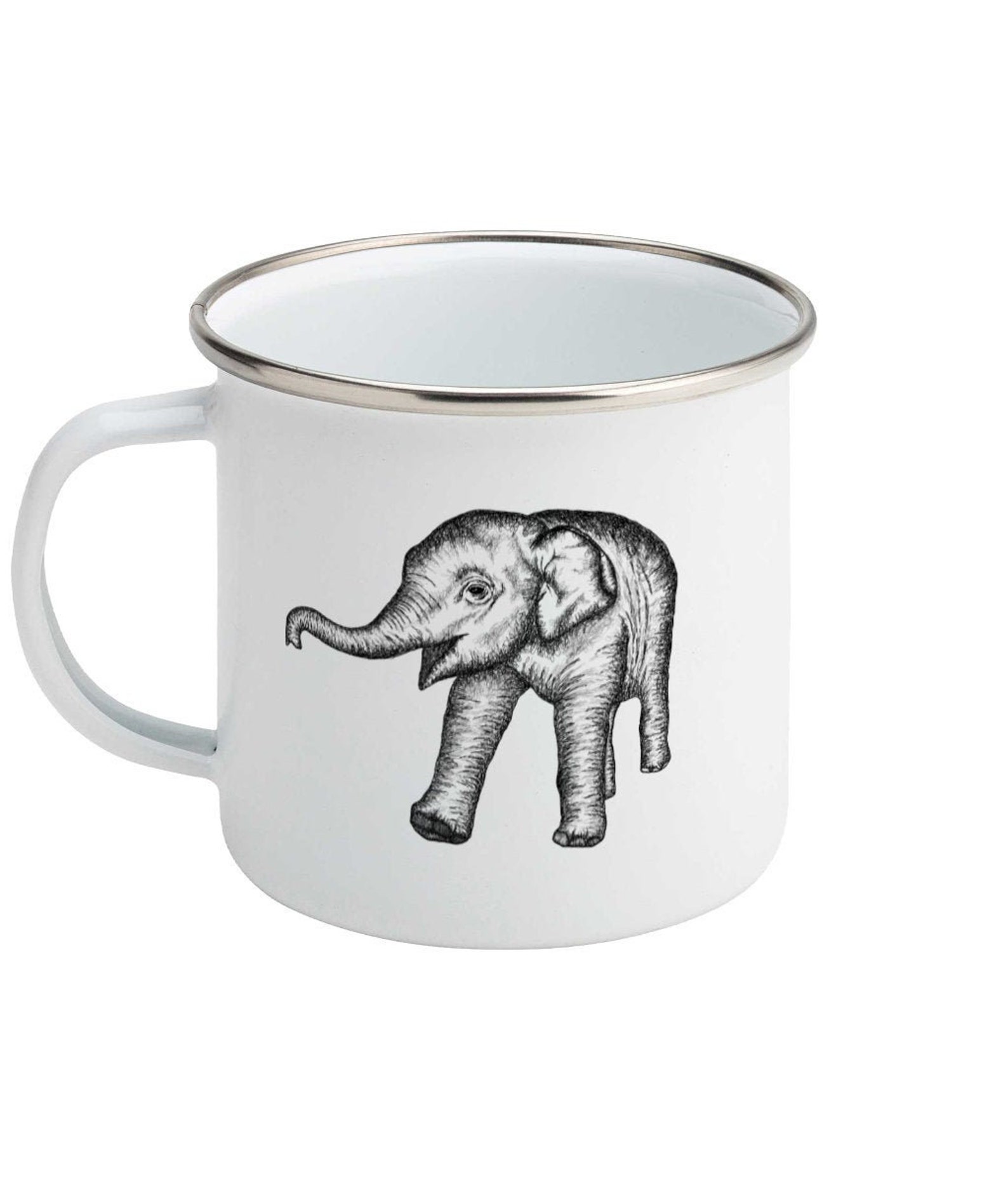 Elephant enamel mug elephant mug animal mug enamel mug Etsy