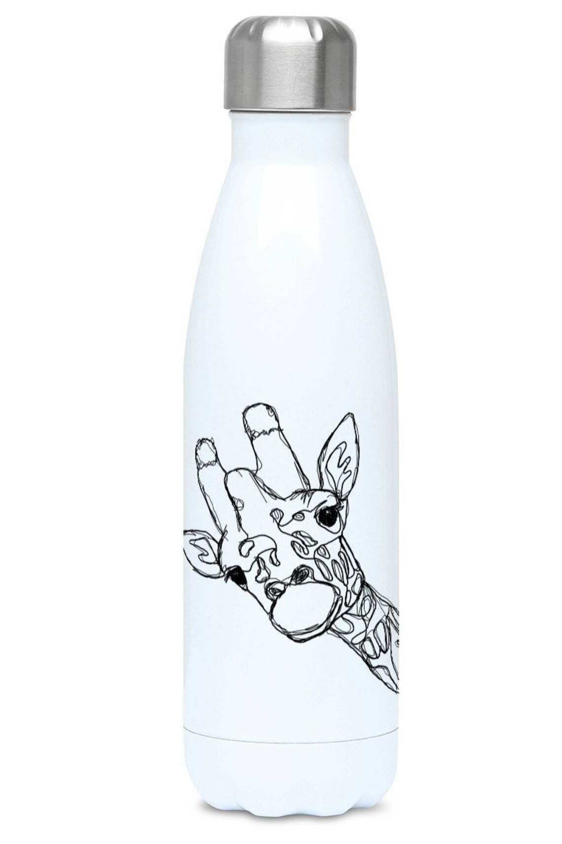 Giraffe Water Bottle Metal Water Bottle Animal Water Bottle Etsy