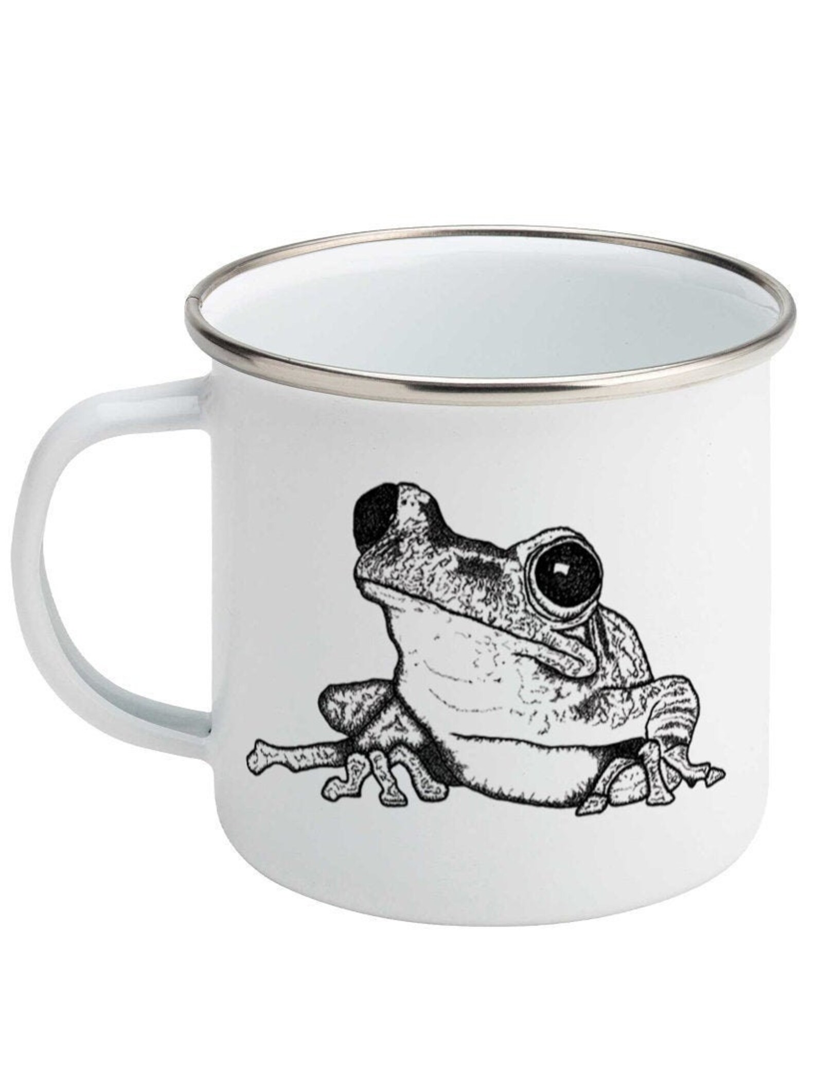 Enamel Frog Frog mug Frog cup Enamel mugs Animal mug Etsy