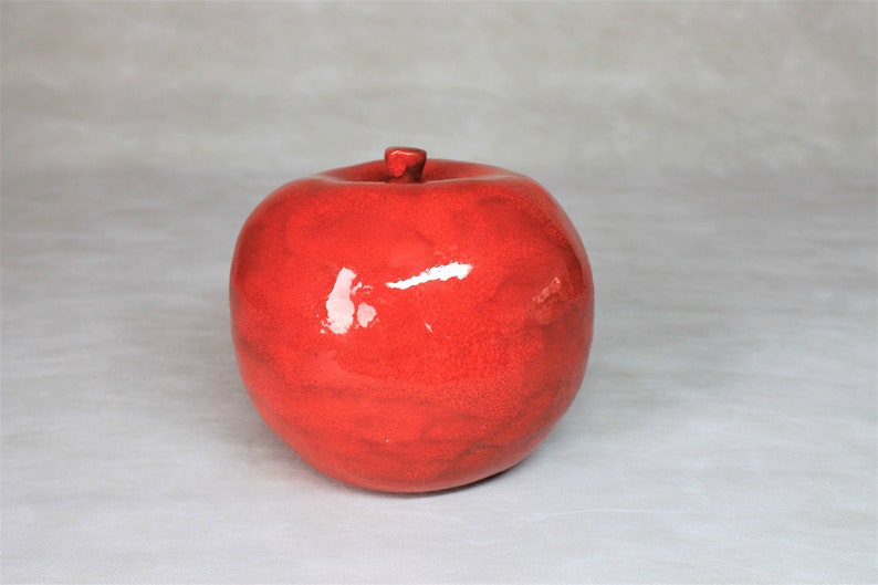 Large red ceramic apple decorative fruit decorative Etsy