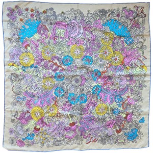 Hermes scarf Cache Cache Fleuri by Pierre Marie Flower Design Carre 90cm
