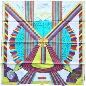Hermes Scarf Le Triomphe du Paladin by Julia Abadie Silk Twill 90cm Roman Empire Carre with box