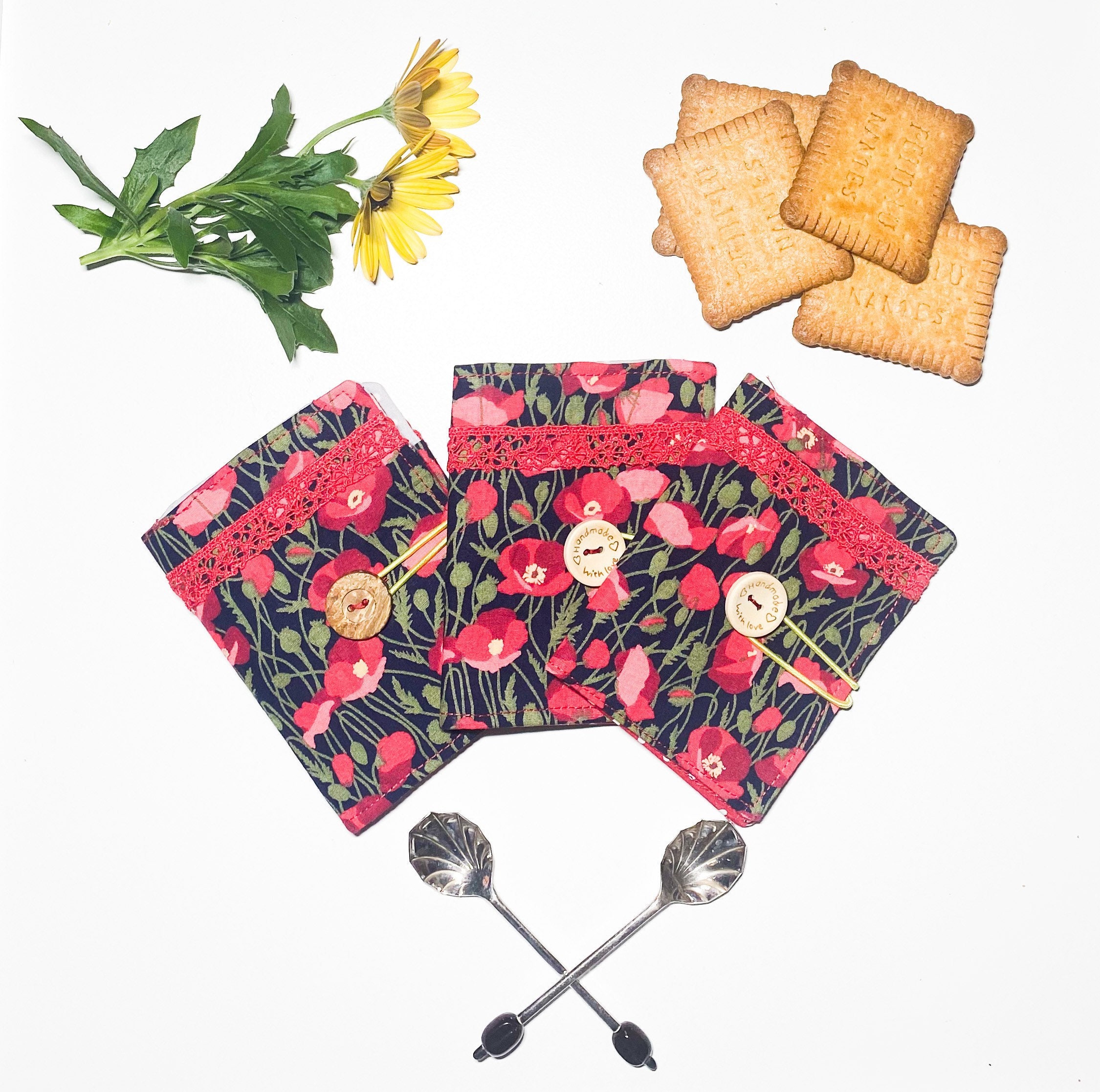 Tea Bag Case, Tea Bag Wallet, Gift for Her, Tea Lover, Choice of Five