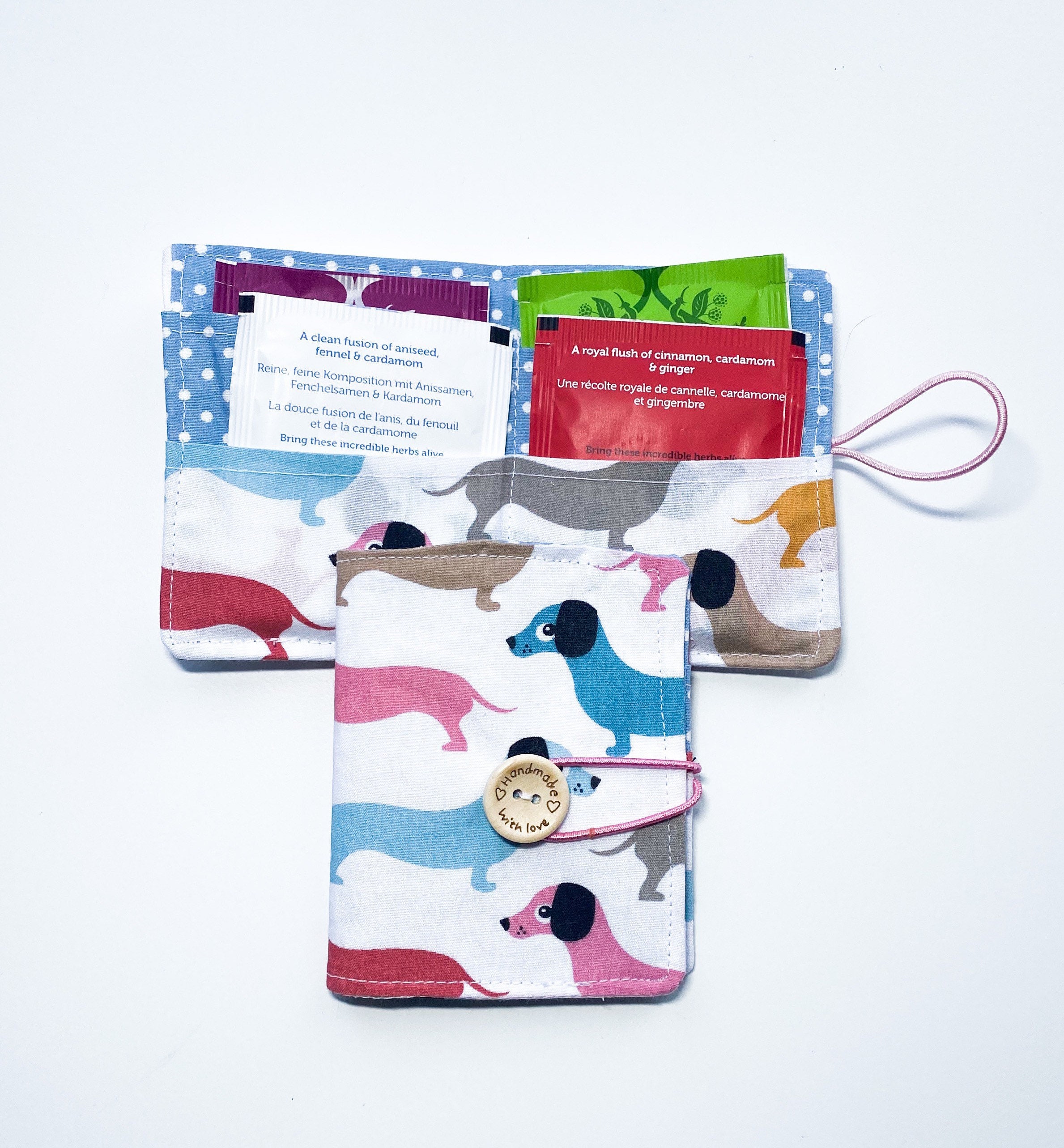 Tea Bag Case, Tea Bag Wallet, Gift for Her, Tea Lover, Choice of Five
