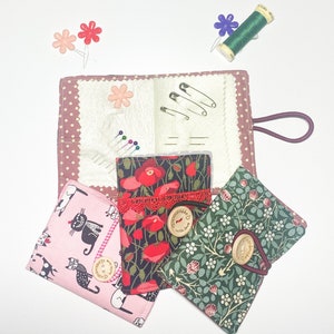 Needle case, needle wallet, gift for her, choice of four styles, includes selection of pins, free delivery