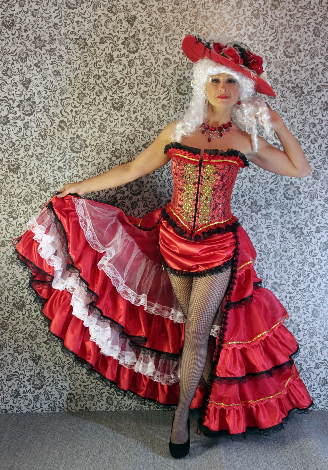Carnival costume burlesque Variety show Moulin Rouge cancan Etsy