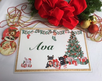 Christmas Tree Learn and Play Placemat