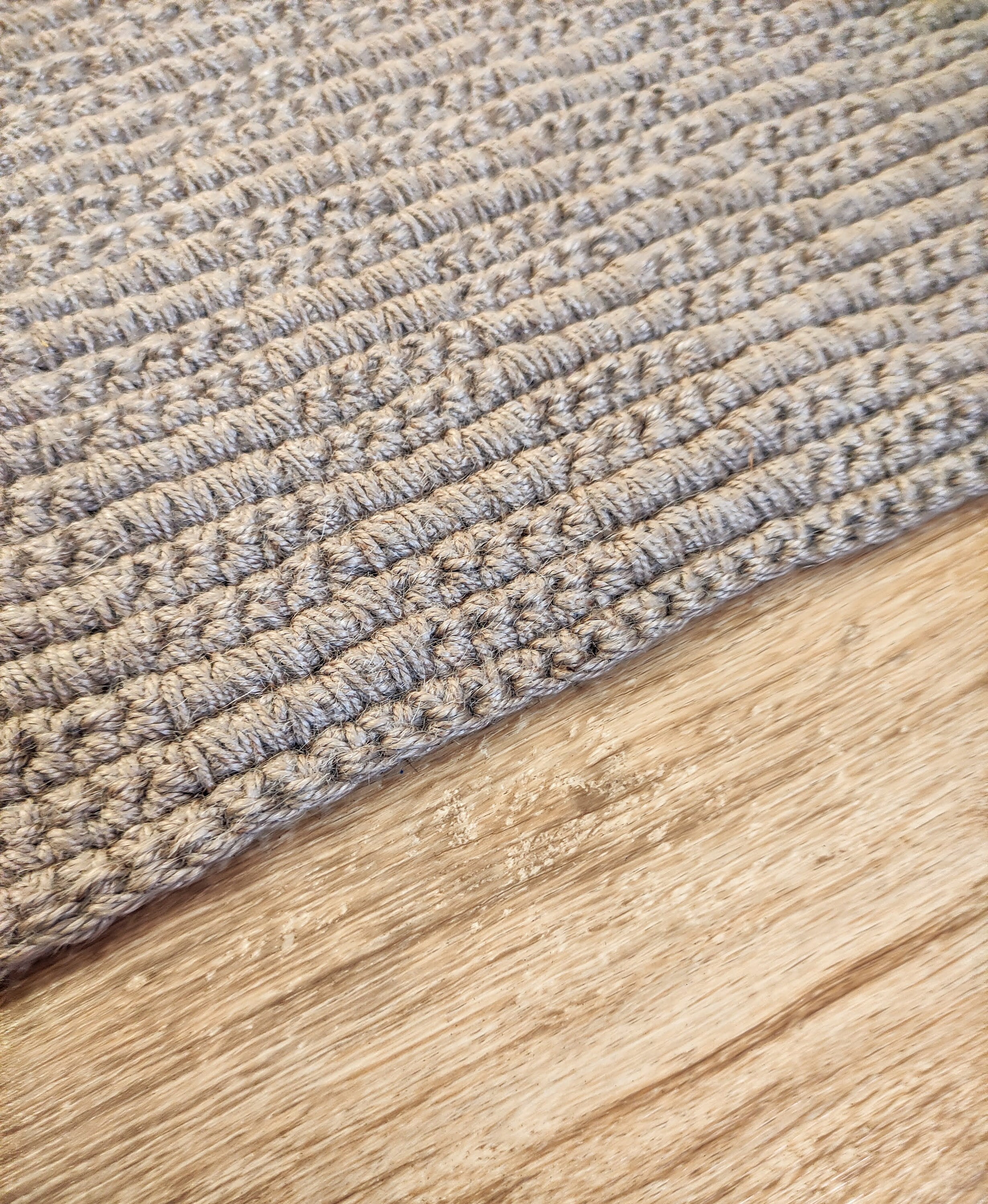 Small braided rug. Rectangular jute rug knitted. Vegan Etsy