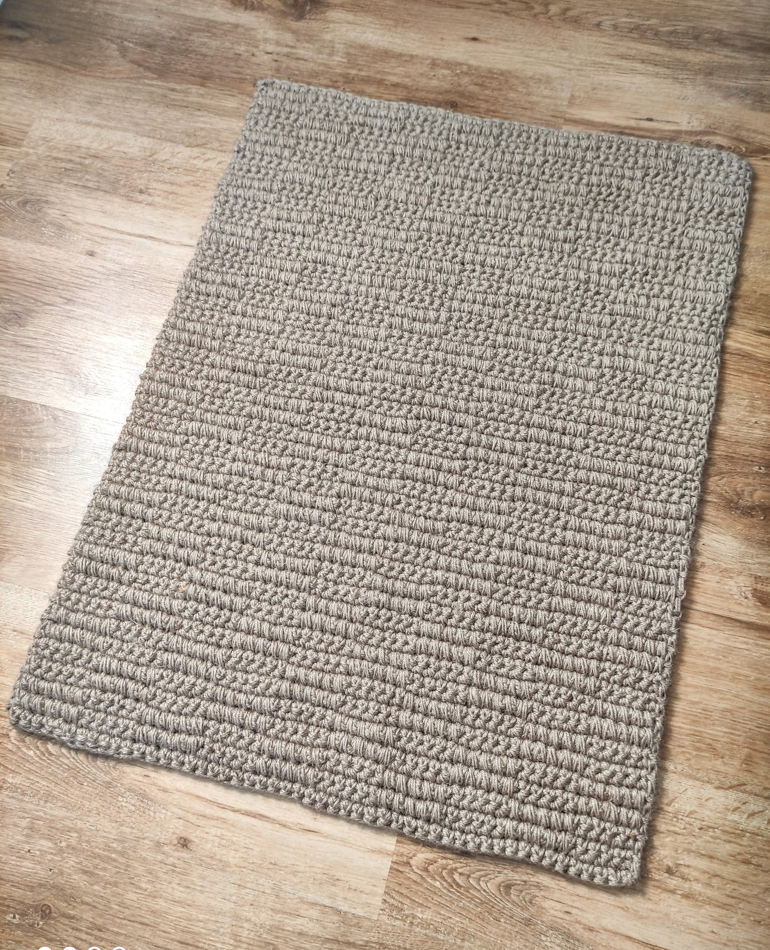 Small braided rug. Rectangular jute rug knitted. Vegan Etsy