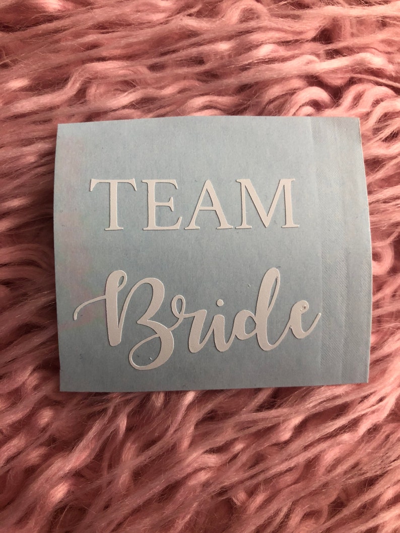 Team Bride Wedding Favour Bags Hen Party Gifts Decal Vinyl Sticker